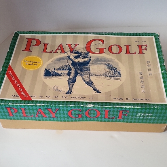 Play Golf Mechanical Wind-Up Toy -Reproduction New In Box - Picture 5 of 6